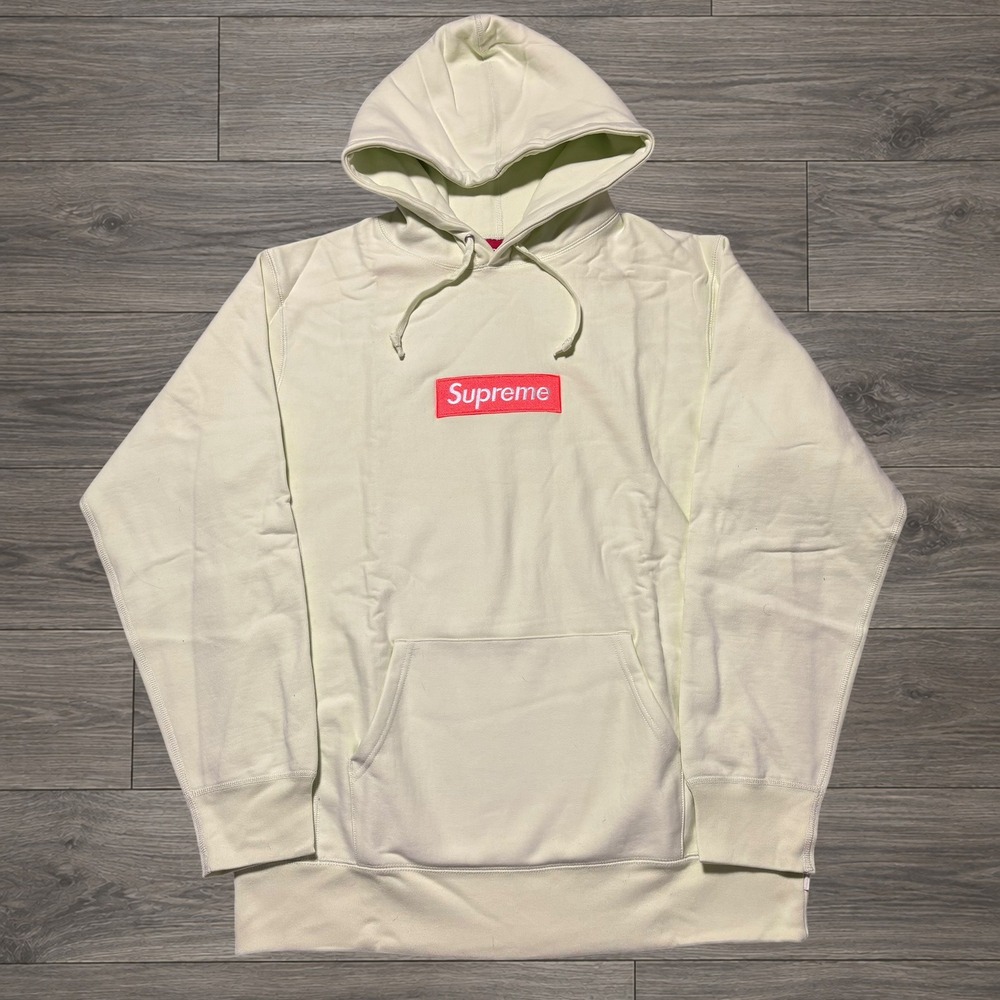 Supreme Box Logo Hoodie XL Pale Lime FW17 Red BOGO Sweatshirt Mens